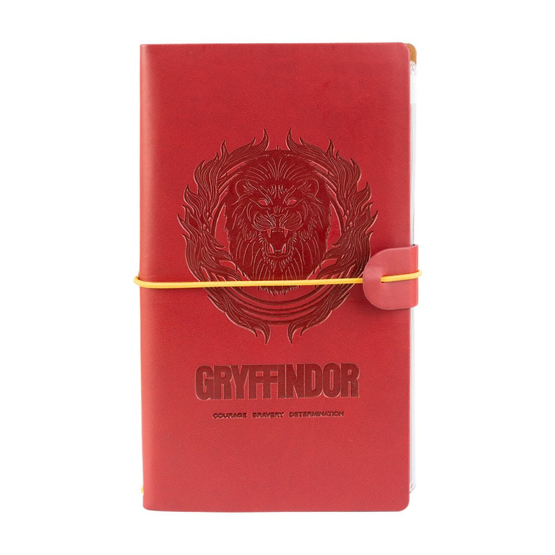 Carnet de voyage Harry Potter Gryffondor, couverture rouge avec blason lion embossé