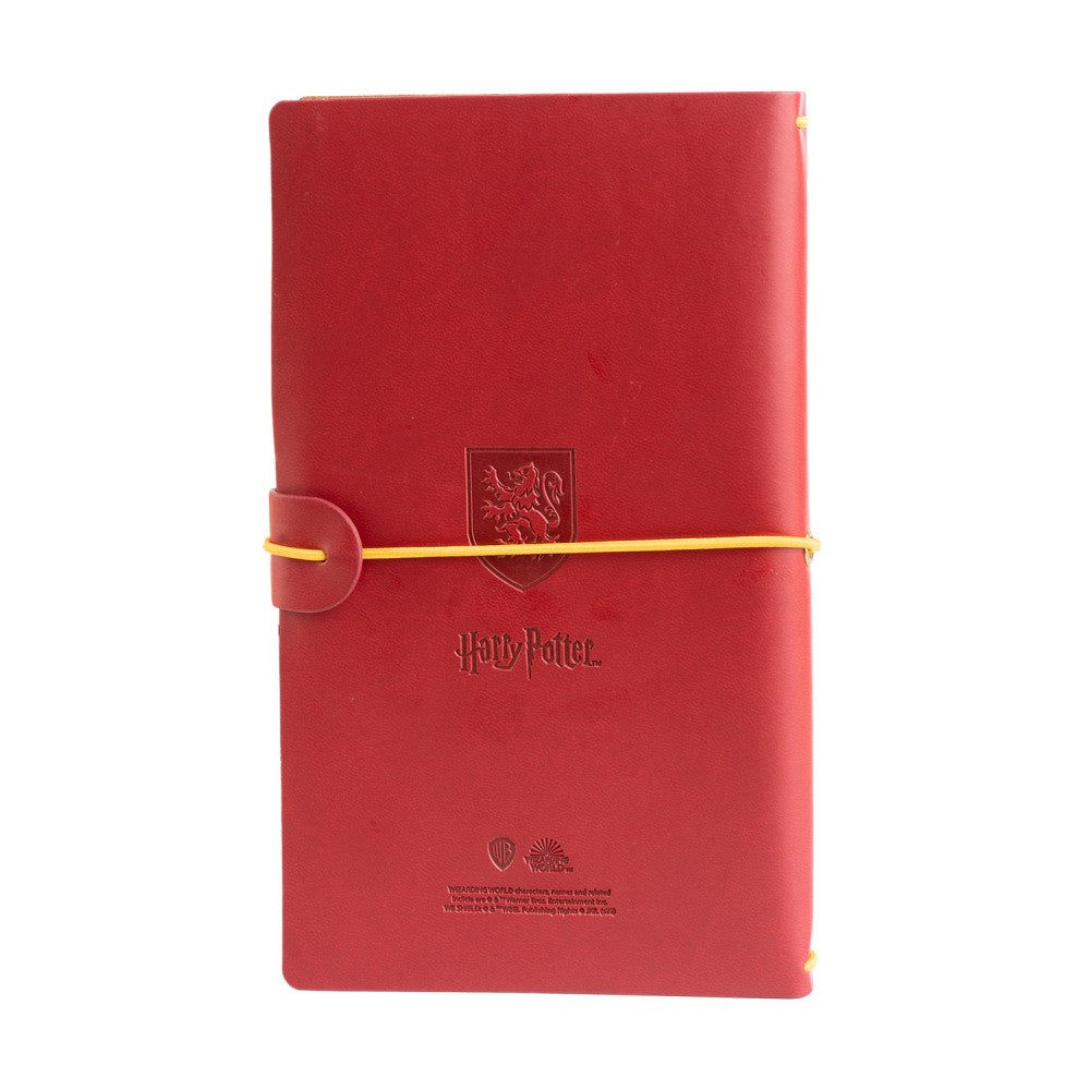 Carnet de voyage Harry Potter Gryffondor, couverture rouge avec blason lion embossé