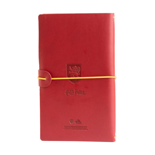 Carnet de voyage Harry Potter Gryffondor, couverture rouge avec blason lion embossé