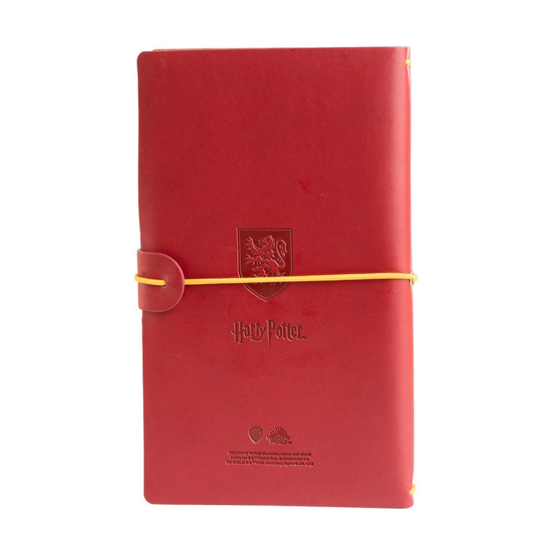 Carnet de voyage Harry Potter Gryffondor, couverture rouge avec blason lion embossé