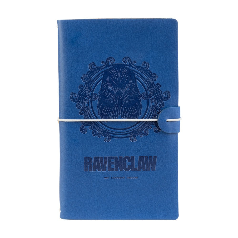 Carnet de voyage Harry Potter Serdaigle, couverture bleue avec aigle et volutes