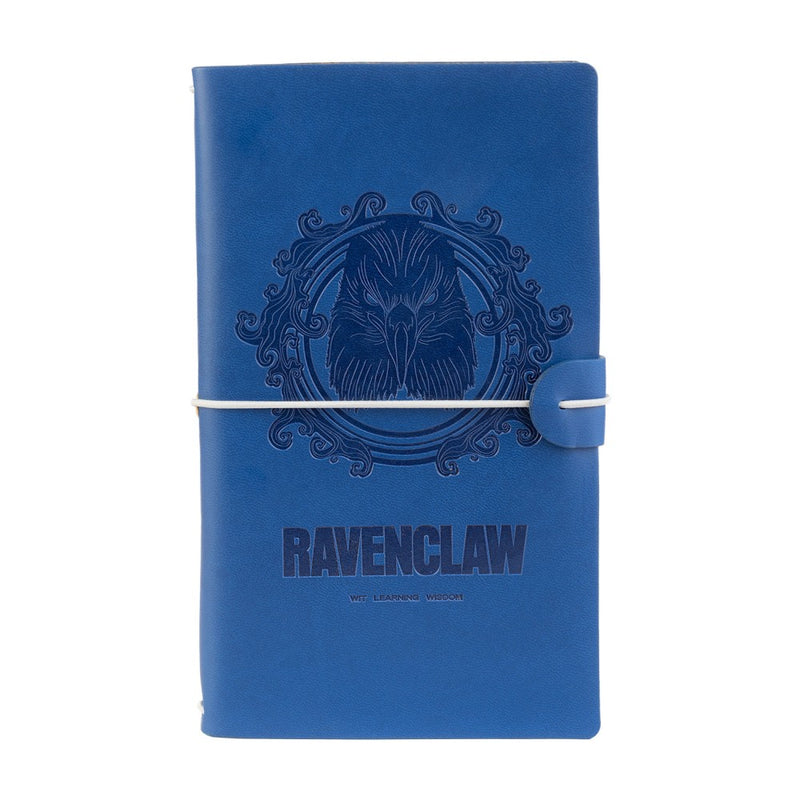 Carnet de voyage Harry Potter Serdaigle, couverture bleue avec aigle et volutes