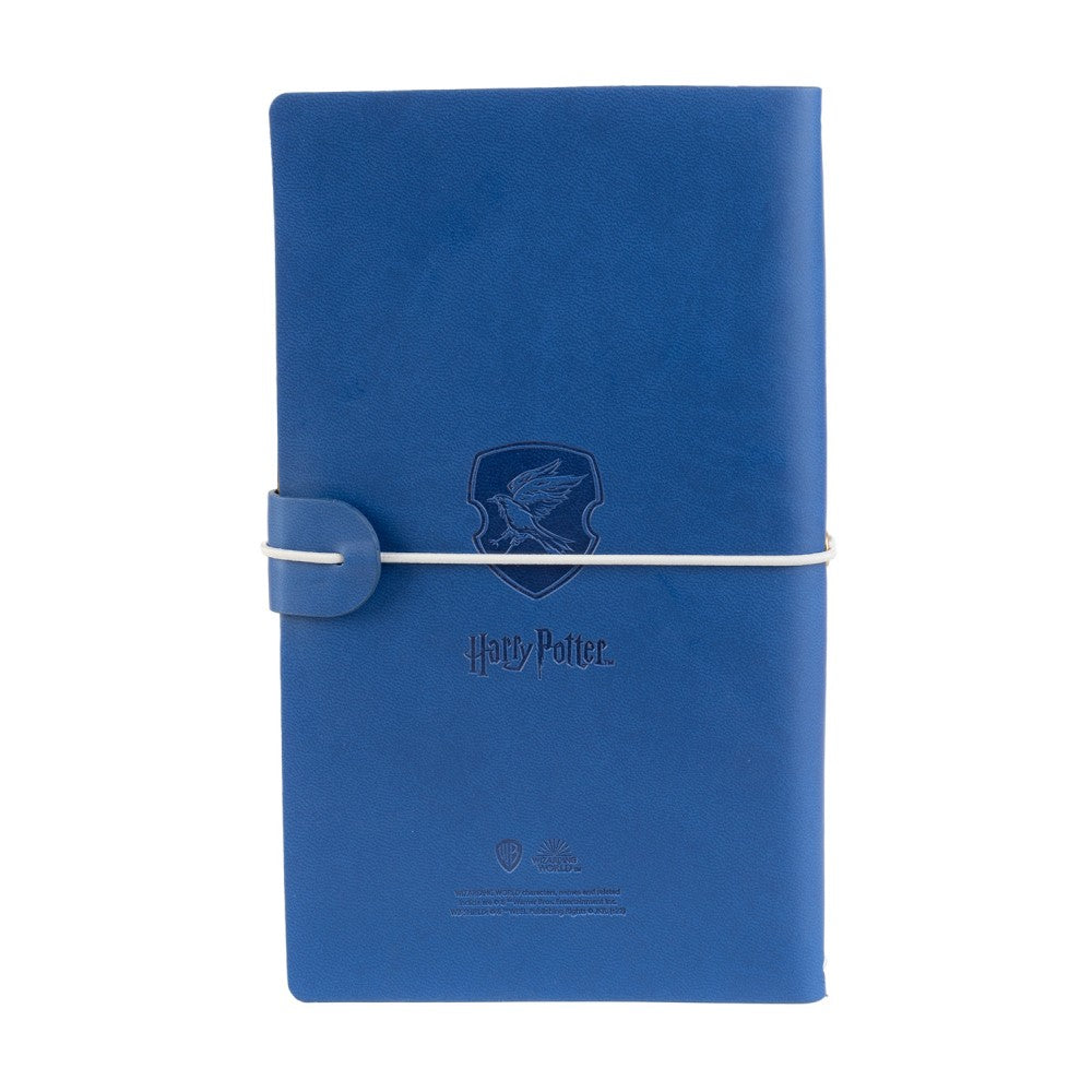 Carnet de voyage Harry Potter Serdaigle, couverture bleue avec aigle et volutes