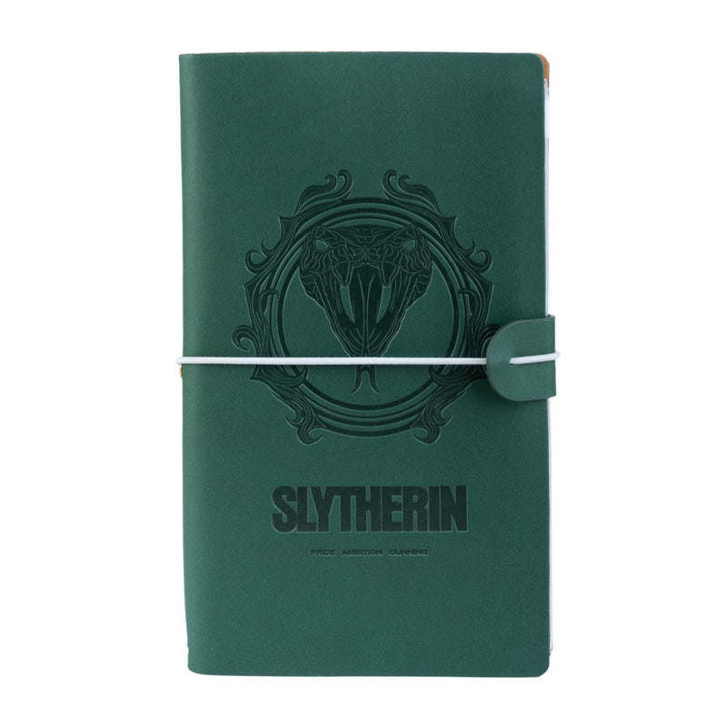 Carnet de voyage Harry Potter Serpentard, couverture vert profond au blason serpent