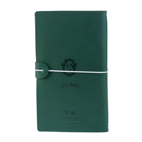 Carnet de voyage Harry Potter Serpentard, couverture vert profond au blason serpent