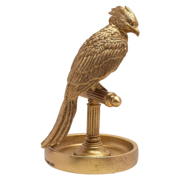 Présentoir à bijoux Harry Potter Fumseck le phénix en résine dorée au fini métallisé