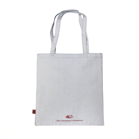 Tote bag Alice au Pays des Merveilles Curiouser, coton recyclé Half Moon Bay illustré