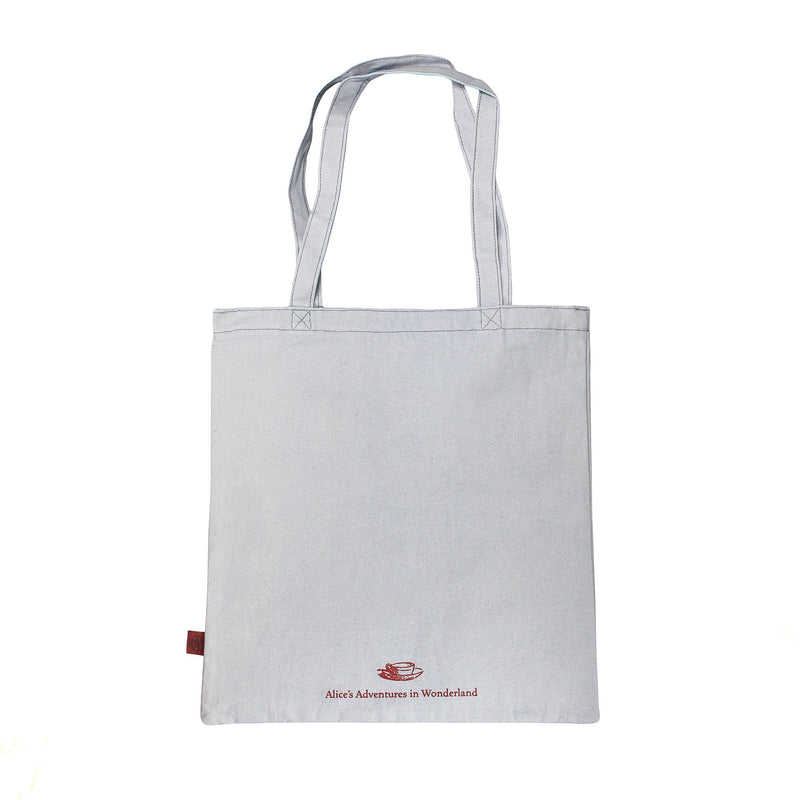 Tote bag Alice au Pays des Merveilles Curiouser, coton recyclé Half Moon Bay illustré