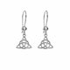 Boucles d'oreilles Triquetra en argent 925 rhodié, symbole celtique entrelacé