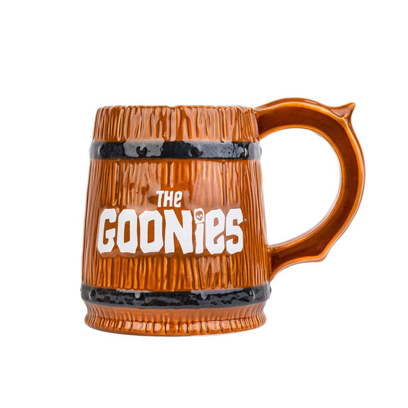 Mug chope Les Goonies en forme de tonneau avec crâne Never Say Die, dolomite peinte à la main