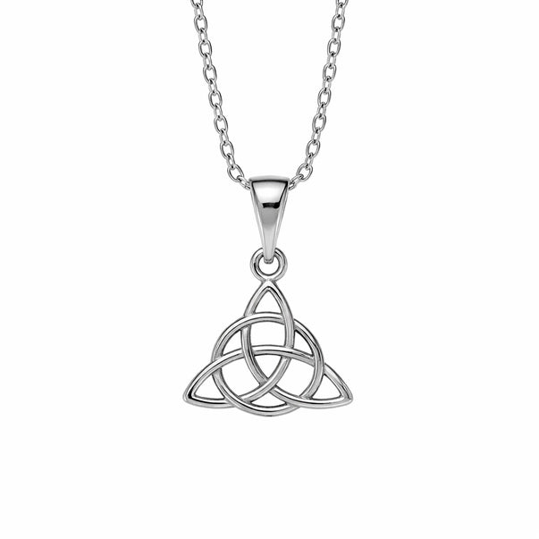 Collier Triquetra en argent 925, pendentif nœud celtique à trois arcs