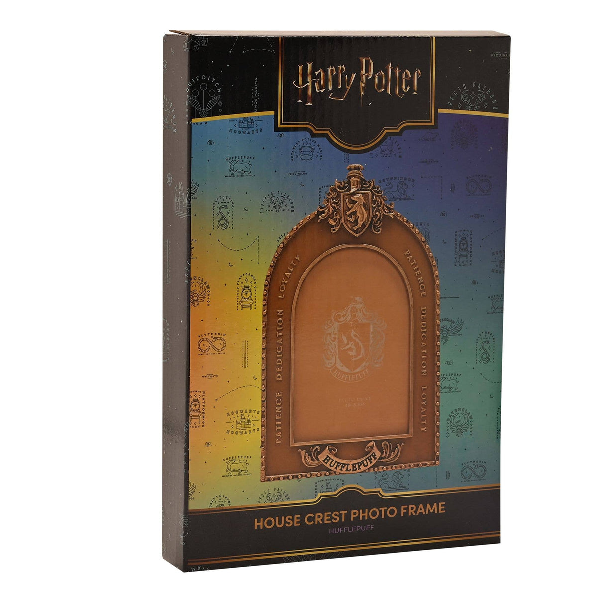 Cadre photo Harry Potter Poufsouffle avec blason en relief, 10 × 15 cm