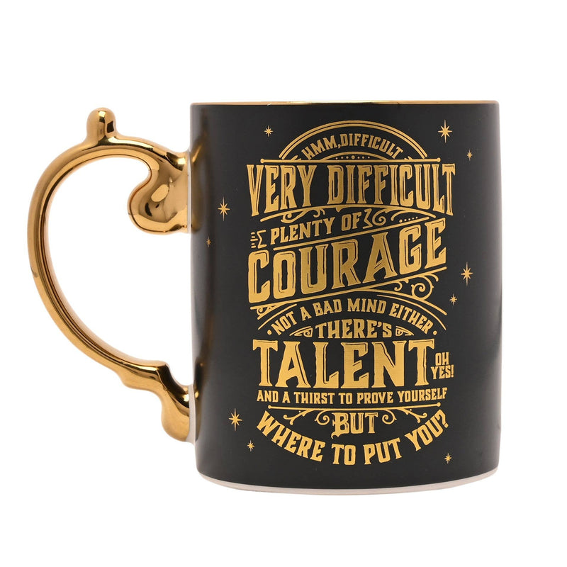 Mug en céramique Harry Potter Choixpeau magique noir à motifs dorés, collection Warner Bros