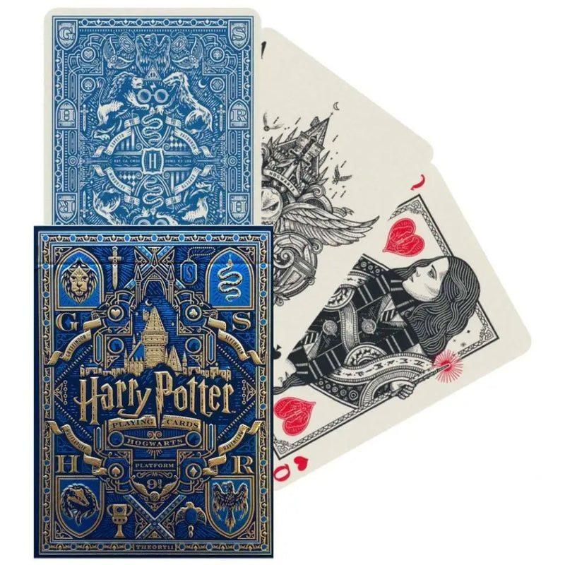 Jeu de cartes Harry Potter Theory 11 édition Serdaigle, étui bleu royal doré