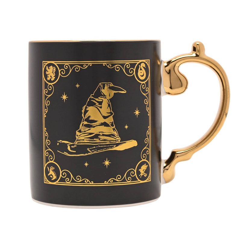 Mug en céramique Harry Potter Choixpeau magique noir à motifs dorés, collection Warner Bros