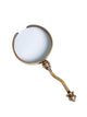 Mini loupe vintage en laiton patiné de 9 cm avec verre de 4 cm, style ancien