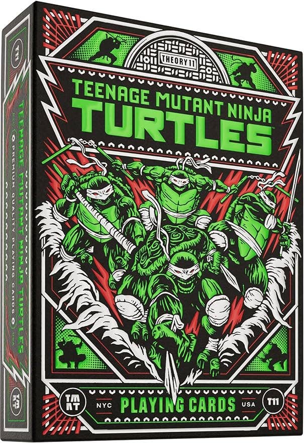Jeu de cartes Theory11 Teenage Mutant Ninja Turtles, illustrations personnalisées