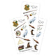 Lot de 3 planches de stickers Harry Potter avec Hedwige, Choixpeau, Vif d'or et voie 9¾