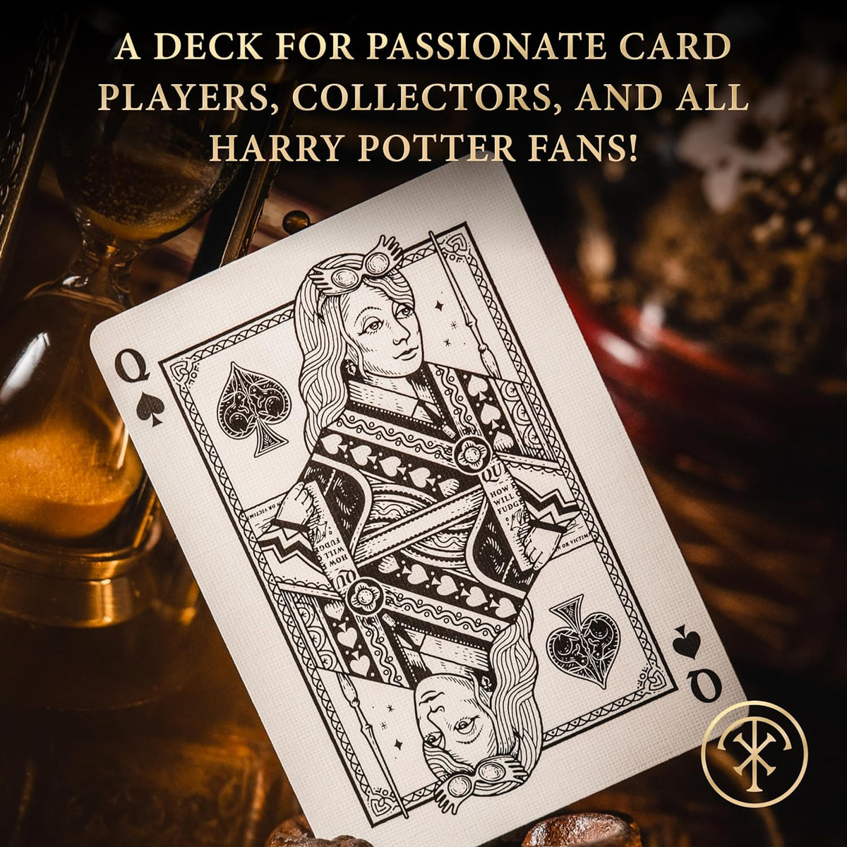 Jeu de cartes Harry Potter Theory 11 édition Serpentard, étui vert émeraude et or