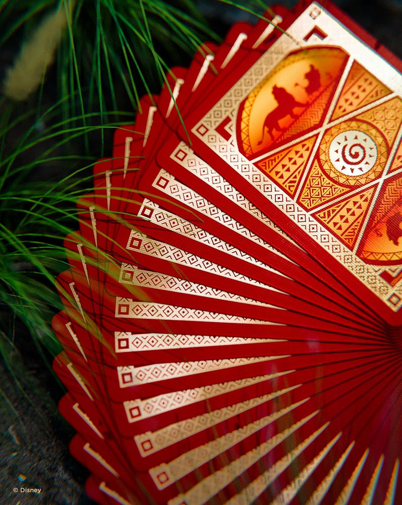 Jeu de cartes Bicycle Disney Le Roi Lion édition dorée avec Simba, Timon et Pumbaa