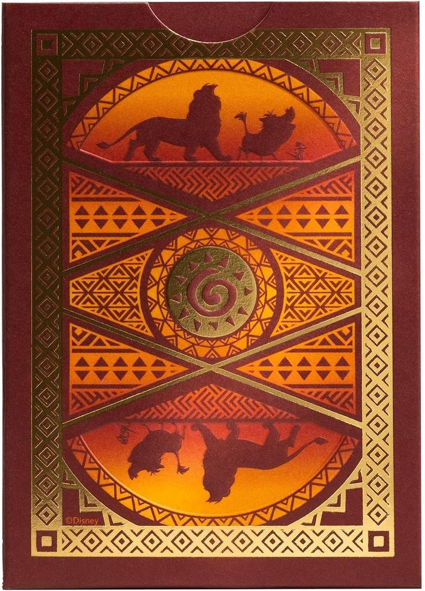 Jeu de cartes Bicycle Disney Le Roi Lion édition dorée avec Simba, Timon et Pumbaa