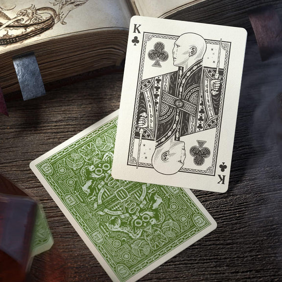 Jeu de cartes Harry Potter Theory 11 édition Serpentard, étui vert émeraude et or