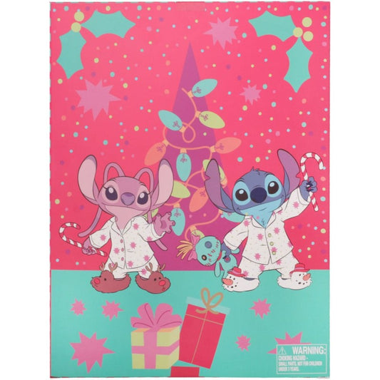Calendrier de l'Avent Disney Stitch avec 24 cases colorées, surprises papeterie et accessoires
