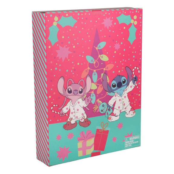 Calendrier de l'Avent Disney Stitch avec 24 cases colorées, surprises papeterie et accessoires