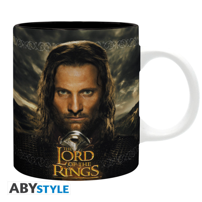Mug céramique Le Seigneur des Anneaux illustré d'Aragorn roi du Gondor, 320 ml