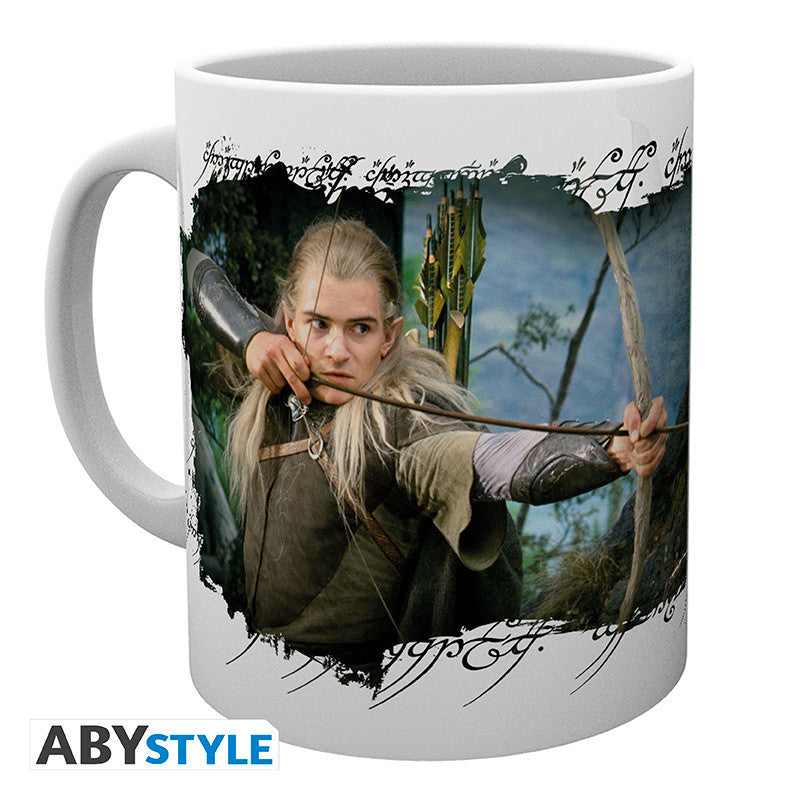 Mug céramique Le Seigneur des Anneaux illustré de Legolas armé de son arc, 320 ml