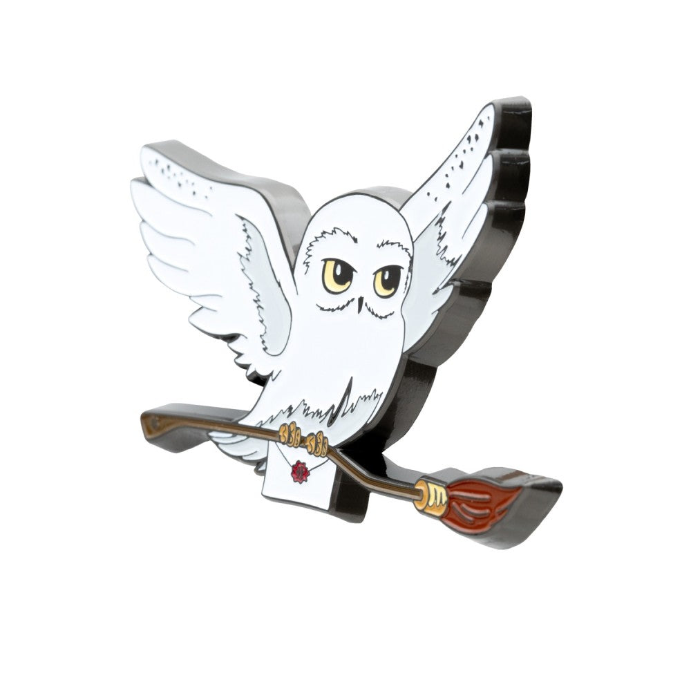 Magnet officiel Harry Potter Hedwige en vol avec lettre scellée et balai