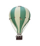 Montgolfière décorative petit modèle en tissu et bois à suspendre, style voyage à la Jules Verne