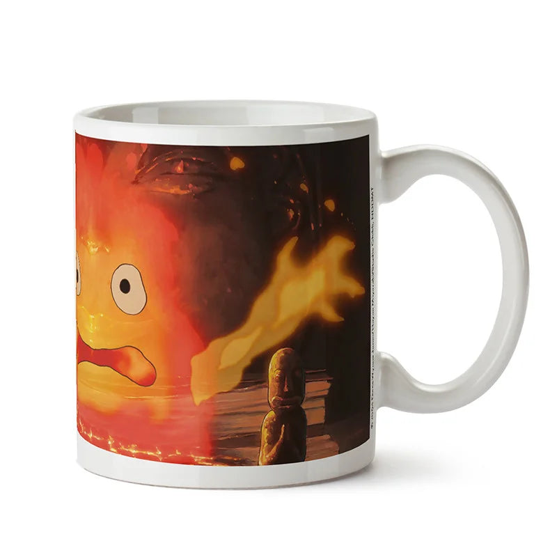 Mug céramique Calcifer Le Château Ambulant, 340 ml, Maison Ghibli