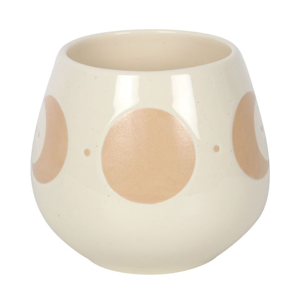 Mug rond en céramique décoré d'un motif de phases de lune, contenance 500 ml