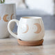 Mug rond en céramique décoré d'un motif de phases de lune, contenance 500 ml