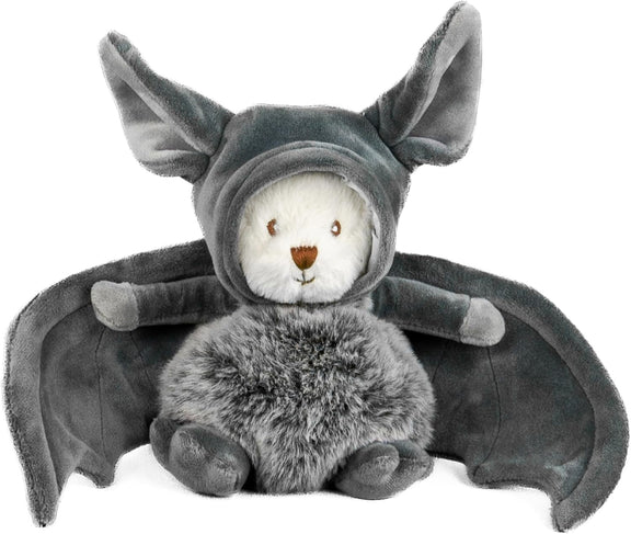 Peluche Bukowski Ziggy Bat, ourson crème déguisé en chauve-souris avec ailes grises