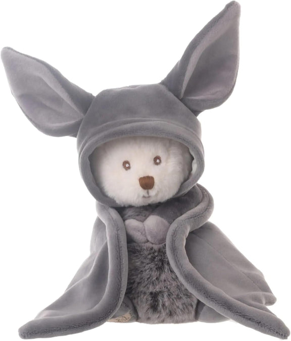 Peluche Bukowski Ziggy Bat, ourson crème déguisé en chauve-souris avec ailes grises