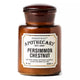 Bougie apothicaire Persimmon & Chestnut en cire de soja dans un pot en verre ambré vintage 226 g