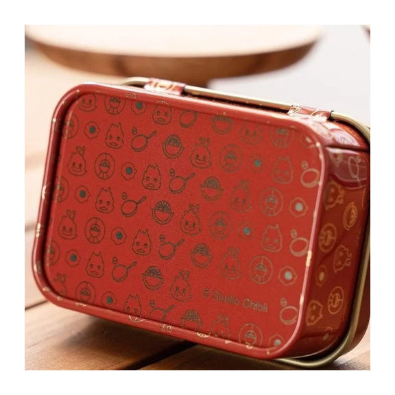 Petite boîte en métal rouge Calcifer Le Château Ambulant, officielle Studio Ghibli