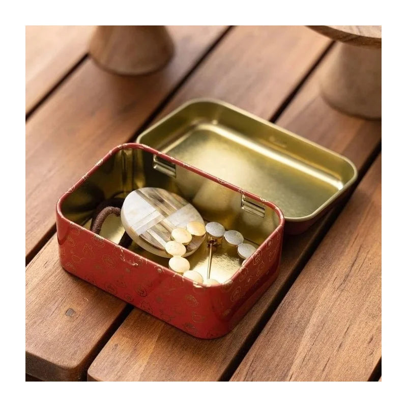 Petite boîte en métal rouge Calcifer Le Château Ambulant, officielle Studio Ghibli