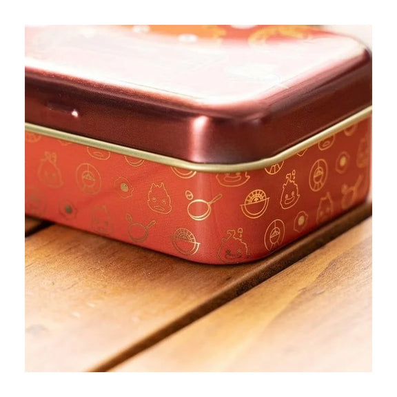 Petite boîte en métal rouge Calcifer Le Château Ambulant, officielle Studio Ghibli