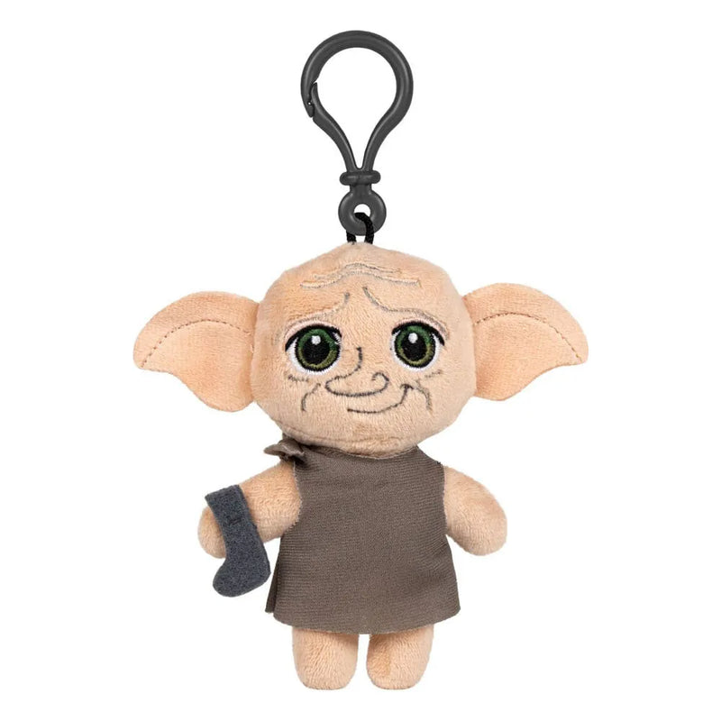 Porte-clés peluche Dobby de 13 cm en taie d'oreiller tenant une chaussette, accessoire Harry Potter
