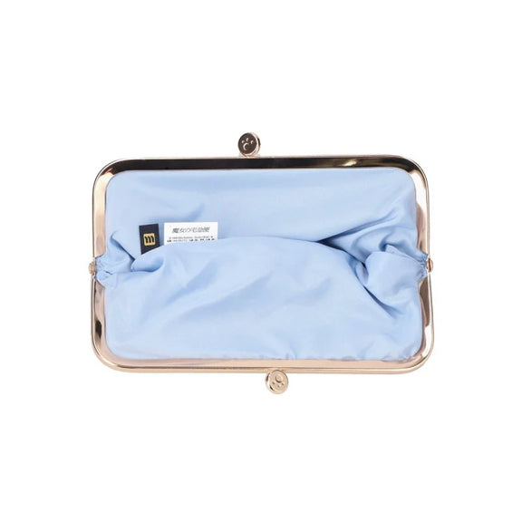 Porte-monnaie trousse Jiji Fleur Bleue Studio Ghibli avec chat noir Jiji et fermoir doré