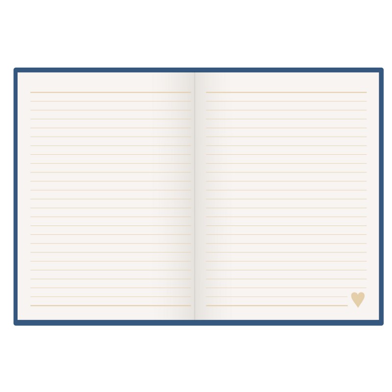 Carnet de notes A5 Alice au Pays des Merveilles, couverture en tissu bleu brodée