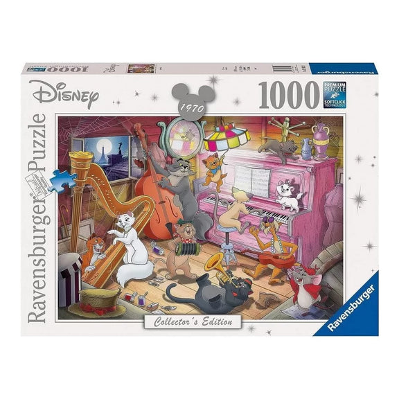Puzzle Ravensburger 1000 pièces Disney Les Aristochats, Duchesse et O'Malley en répétition de jazz