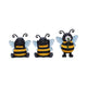 Trio de figurines abeilles sages en résine avec fleur, version joyeuse du mantra protecteur