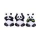 Trio de figurines pandas sages en résine, gestes doux du mantra ne rien voir, entendre ni dire