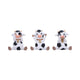 Trio de figurines vaches sages aux cloches dorées en résine, gestes du mantra protecteur