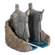 Serre-livres Argonath, statues des rois du Seigneur des Anneaux encadrant des livres