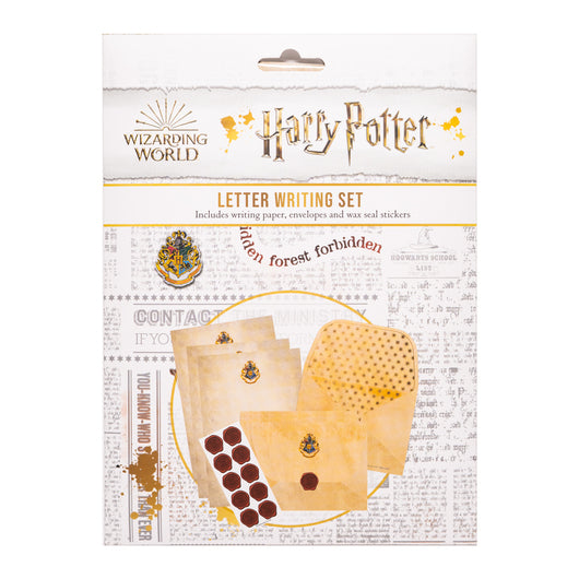 Set de correspondance Harry Potter avec papier à lettres au blason de Poudlard